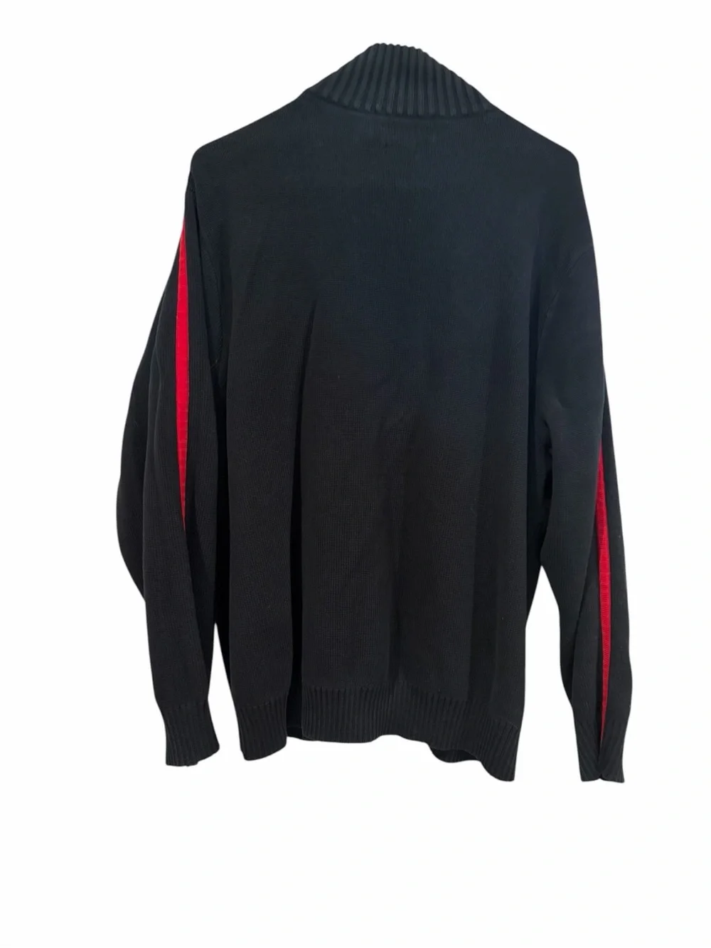 Polo by Ralph Lauren Men's navy blue Zip Sweater Red Trim on sleeve size XXL